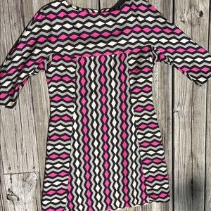 Milly New York dress size 10 diamond geo print Silk Italy